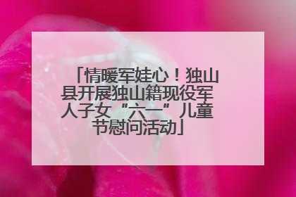 情暖军娃心！独山县开展独山籍现役军人子女“六一”儿童节慰问活动