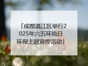 成都温江区举行2025年六五环境日环保主题宣传活动