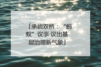 承德双桥：“蚂蚁”议事 议出基层治理新气象