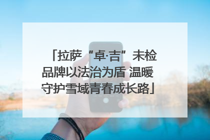 拉萨“卓·吉”未检品牌以法治为盾 温暖守护雪域青春成长路