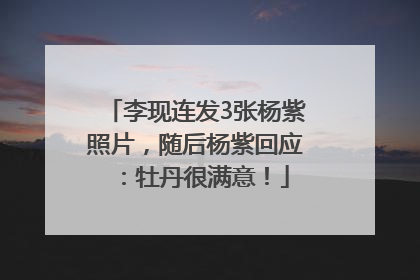 李现连发3张杨紫照片，随后杨紫回应：牡丹很满意！