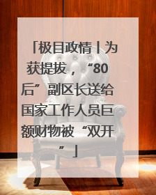 极目政情丨为获提拔，“80后”副区长送给国家工作人员巨额财物被“双开”