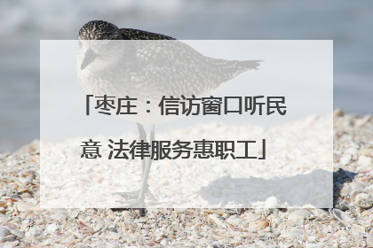 枣庄：信访窗口听民意 法律服务惠职工