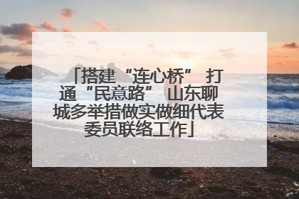 搭建“连心桥” 打通“民意路” 山东聊城多举措做实做细代表委员联络工作