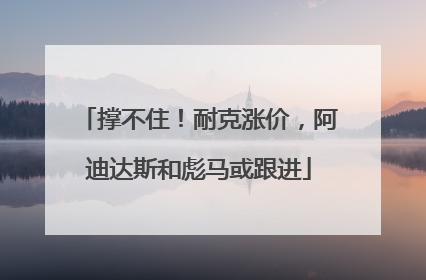 撑不住！耐克涨价，阿迪达斯和彪马或跟进