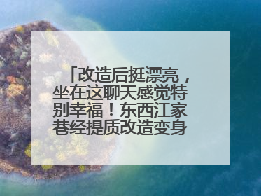 改造后挺漂亮，坐在这聊天感觉特别幸福！东西江家巷经提质改造变身居民自治幸福家