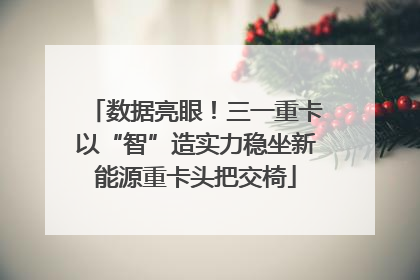 数据亮眼！三一重卡以“智”造实力稳坐新能源重卡头把交椅