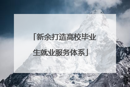 新余打造高校毕业生就业服务体系