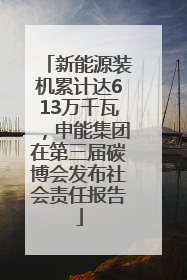 新能源装机累计达613万千瓦，申能集团在第三届碳博会发布社会责任报告