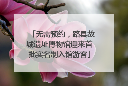 无需预约，路县故城遗址博物馆迎来首批实名制入馆游客