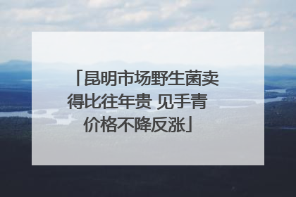 昆明市场野生菌卖得比往年贵 见手青价格不降反涨