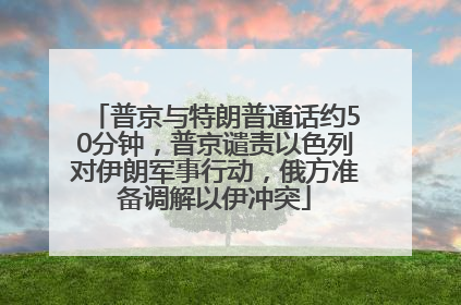 普京与特朗普通话约50分钟，普京谴责以色列对伊朗军事行动，俄方准备调解以伊冲突