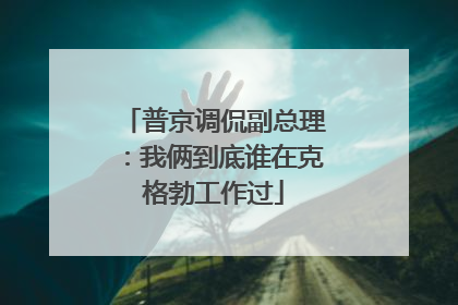 普京调侃副总理：我俩到底谁在克格勃工作过