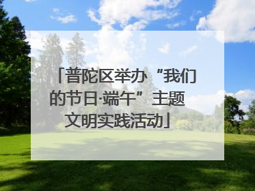 普陀区举办“我们的节日·端午”主题文明实践活动