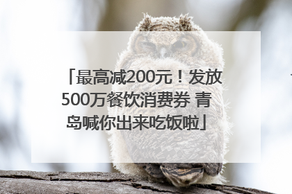 最高减200元！发放500万餐饮消费券 青岛喊你出来吃饭啦