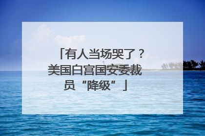 有人当场哭了？美国白宫国安委裁员“降级”