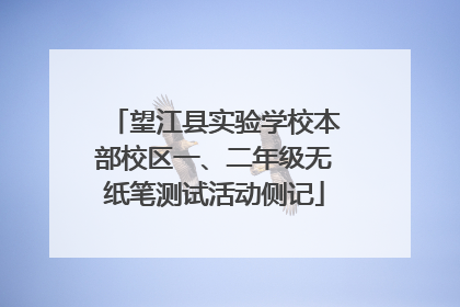 望江县实验学校本部校区一、二年级无纸笔测试活动侧记