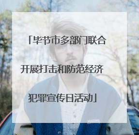毕节市多部门联合开展打击和防范经济犯罪宣传日活动