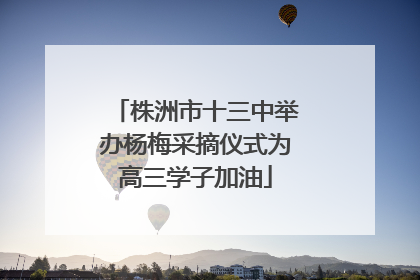 株洲市十三中举办杨梅采摘仪式为高三学子加油