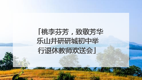 桃李芬芳，致敬芳华 乐山井研研城初中举行退休教师欢送会