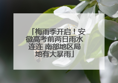 梅雨季开启！安徽高考前两日雨水连连 南部地区局地有大暴雨