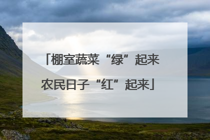 棚室蔬菜“绿”起来 农民日子“红”起来