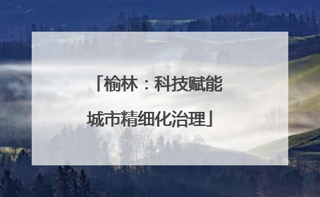 榆林：科技赋能城市精细化治理