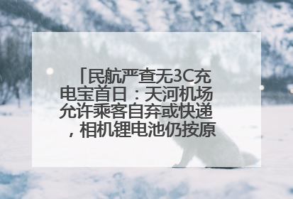 民航严查无3C充电宝首日：天河机场允许乘客自弃或快递，相机锂电池仍按原规定执行