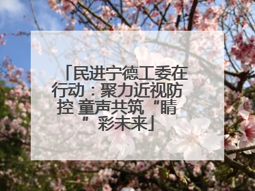 民进宁德工委在行动：聚力近视防控 童声共筑“睛”彩未来