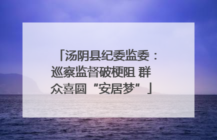 汤阴县纪委监委：巡察监督破梗阻 群众喜圆“安居梦”