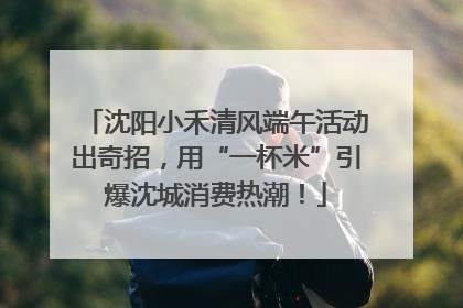 沈阳小禾清风端午活动出奇招，用“一杯米”引爆沈城消费热潮！