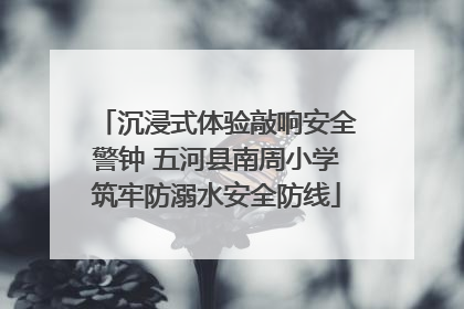 沉浸式体验敲响安全警钟 五河县南周小学筑牢防溺水安全防线
