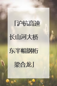 沪杭高速长山河大桥东半幅钢桁梁合龙
