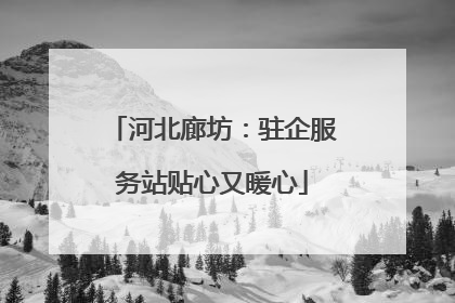 河北廊坊：驻企服务站贴心又暖心