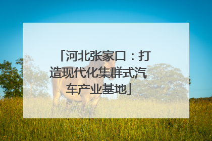 河北张家口：打造现代化集群式汽车产业基地