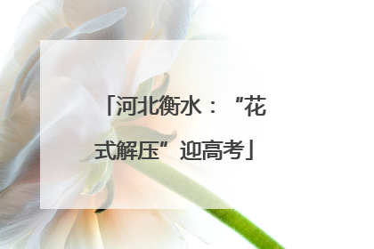 河北衡水：“花式解压”迎高考
