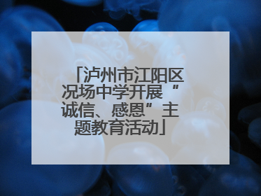 泸州市江阳区况场中学开展“诚信、感恩”主题教育活动