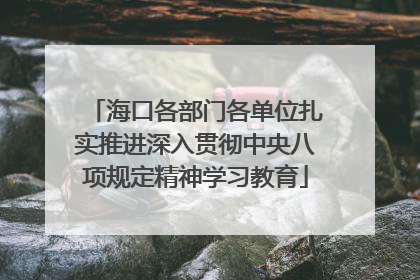 海口各部门各单位扎实推进深入贯彻中央八项规定精神学习教育