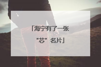 海宁有了一张“芯”名片