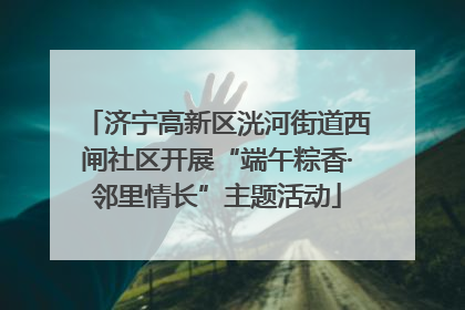 济宁高新区洸河街道西闸社区开展“端午粽香·邻里情长”主题活动