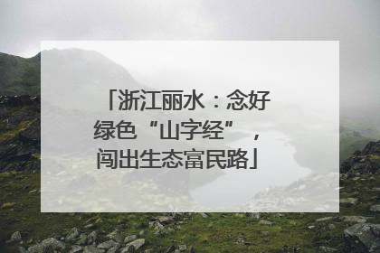 浙江丽水：念好绿色“山字经”，闯出生态富民路