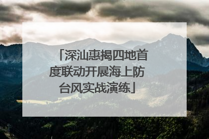 深汕惠揭四地首度联动开展海上防台风实战演练