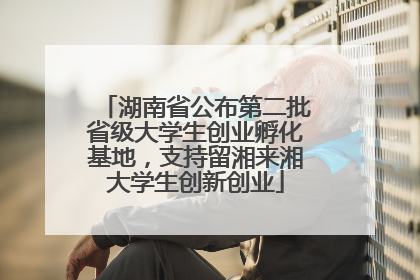 湖南省公布第二批省级大学生创业孵化基地，支持留湘来湘大学生创新创业