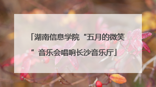 湖南信息学院“五月的微笑”音乐会唱响长沙音乐厅