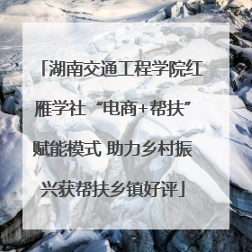 湖南交通工程学院红雁学社“电商+帮扶”赋能模式 助力乡村振兴获帮扶乡镇好评