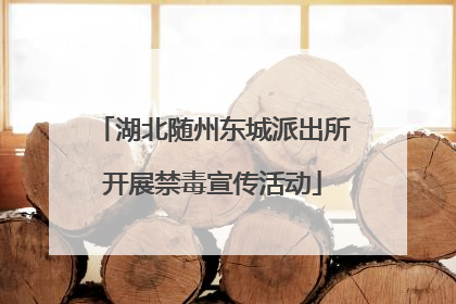 湖北随州东城派出所开展禁毒宣传活动