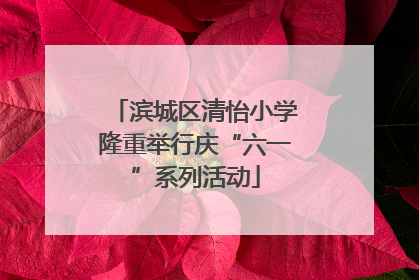 滨城区清怡小学隆重举行庆“六一”系列活动