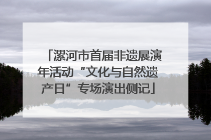 漯河市首届非遗展演年活动“文化与自然遗产日”专场演出侧记
