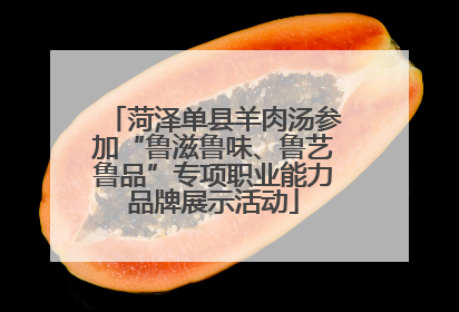 菏泽单县羊肉汤参加“鲁滋鲁味、鲁艺鲁品”专项职业能力品牌展示活动