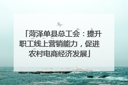 菏泽单县总工会：提升职工线上营销能力，促进农村电商经济发展